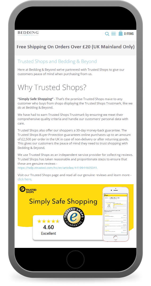 Bedding & Beyond partners with Trusted Shops