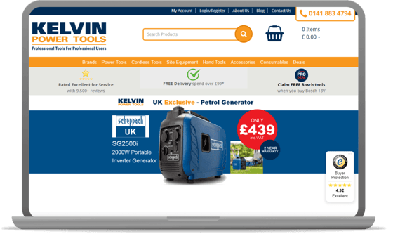 kelvin homepage screenshot
