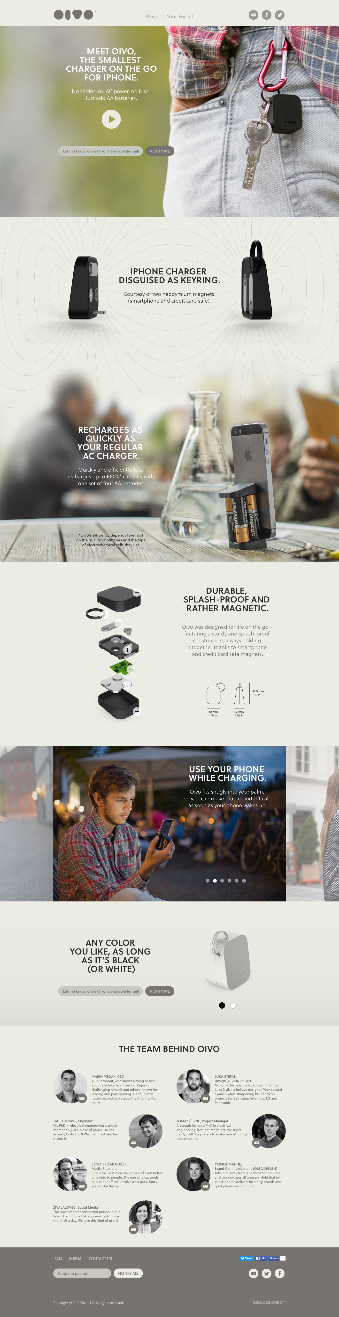 OIVO product page
