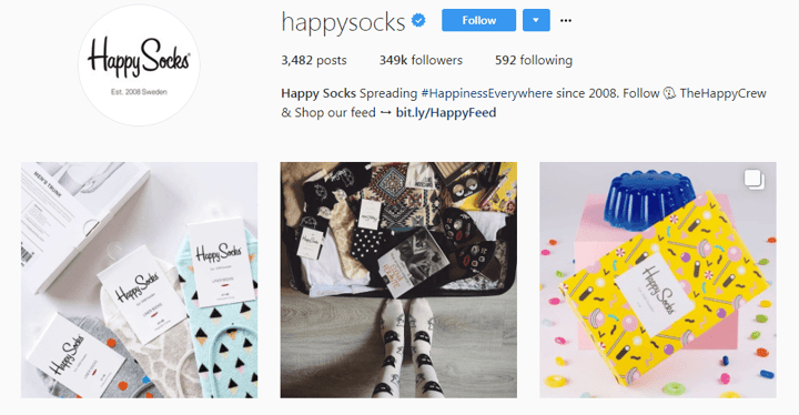 Happy Socks Instagram page