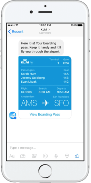 KLM messenger