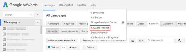 keyword planner