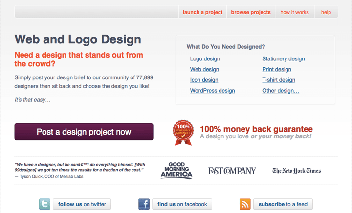 99 designs website 2010