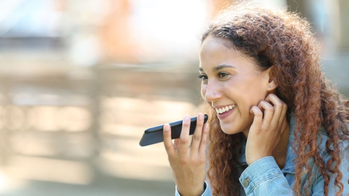 woman speaking on the phone