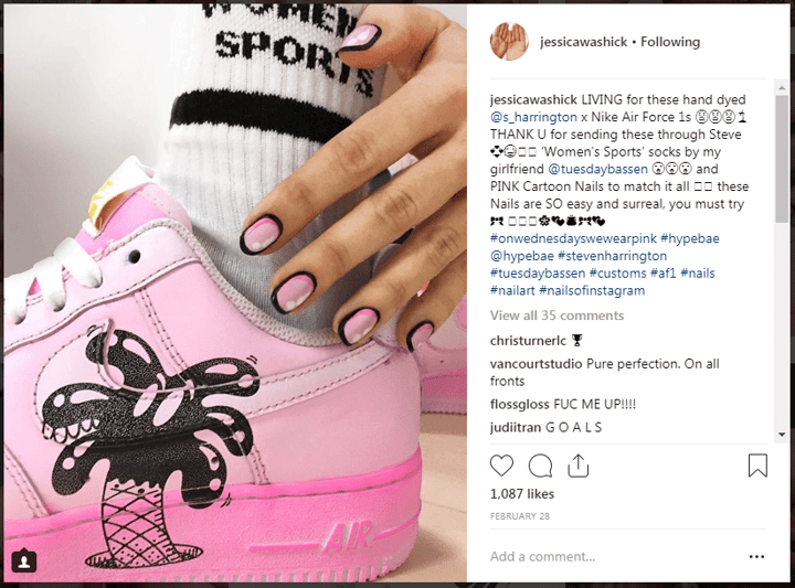 Nails and nike instagram account
