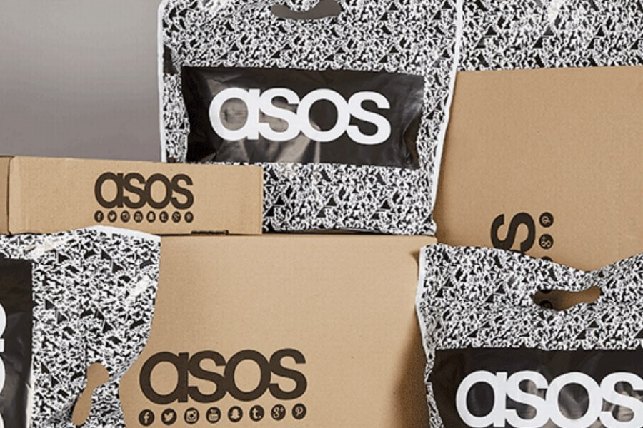 ASOS paper packaging