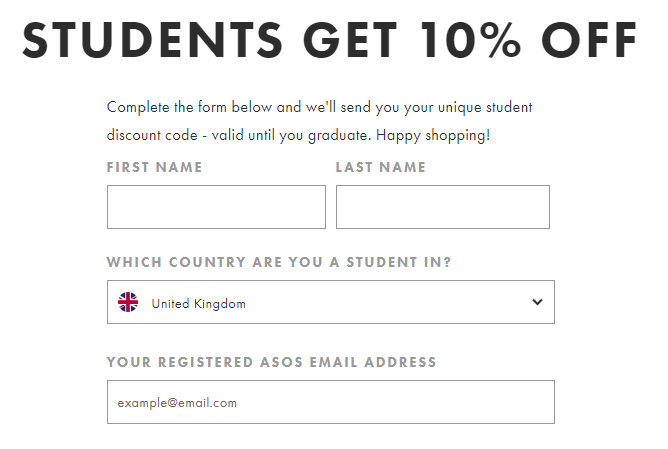 ASOS_student_discount_form