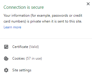 SSL certificate HTTPS info secure connection