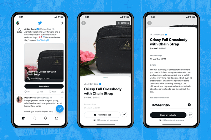 twitter product drops