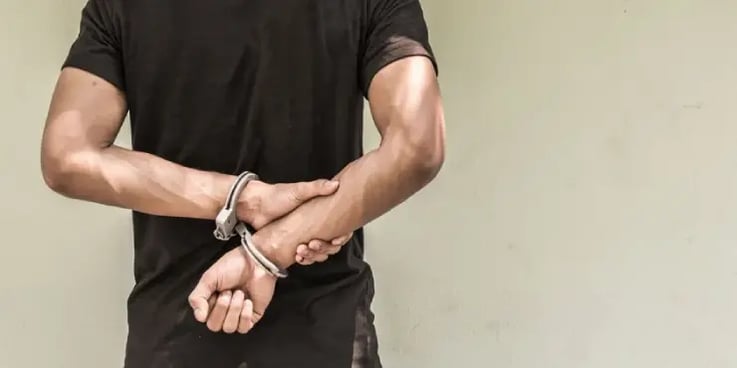 man getting handcuffed
