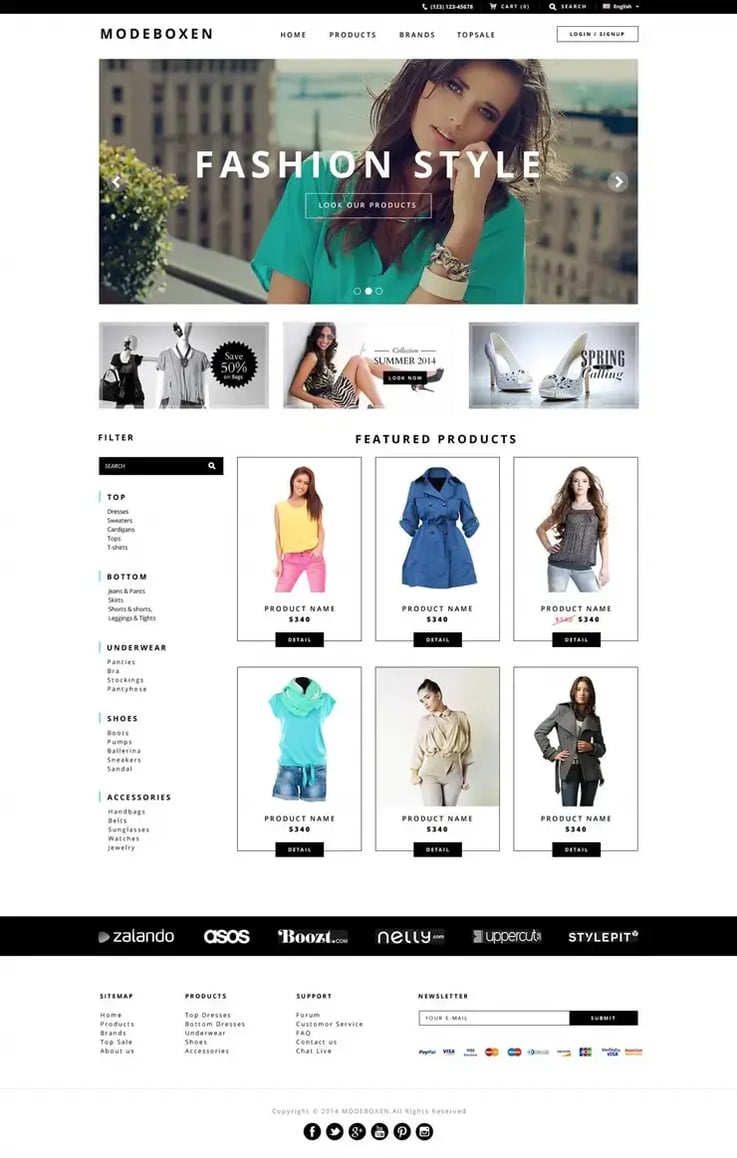 Mode Boxen page