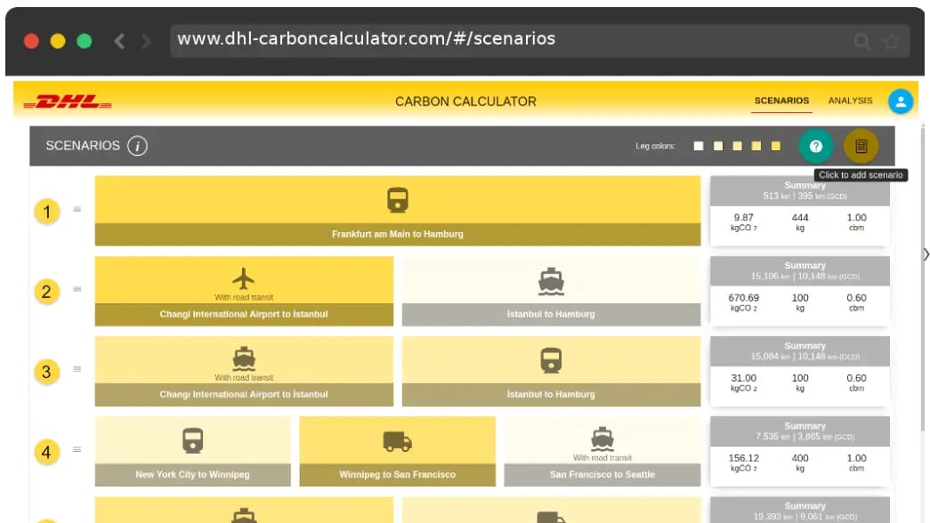DHL carbon calculator