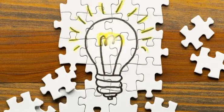 light bulb in a puzzle