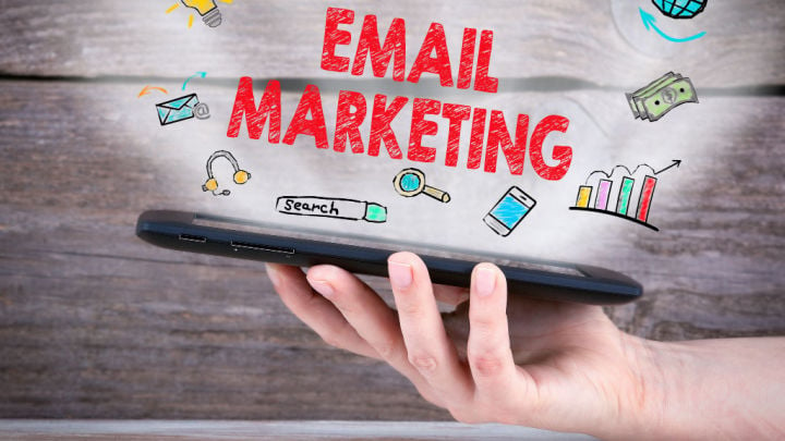 phone icons and email marketing
