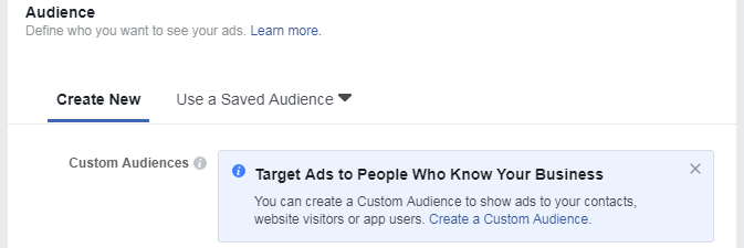 Create a Facebook Audience