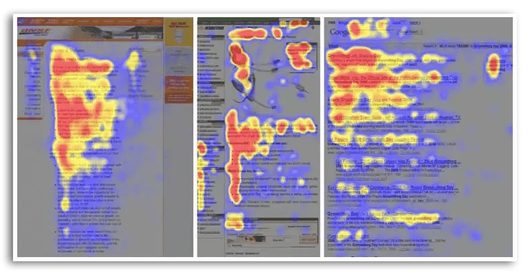 F and Z eye tracking patterns