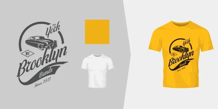 different elements combine to make a t-shirt