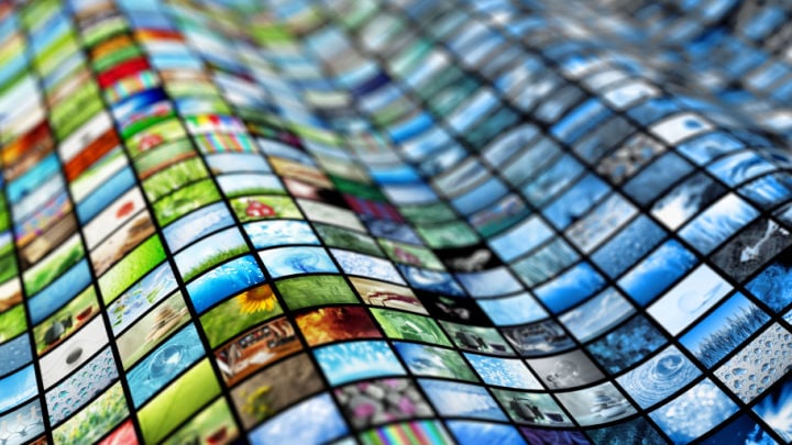 Giant multimedia video and image wall