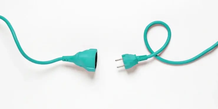 green power cables unplugged