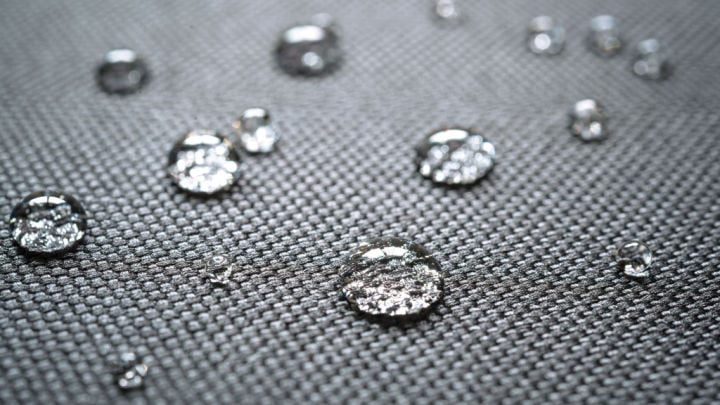water drops on cloth