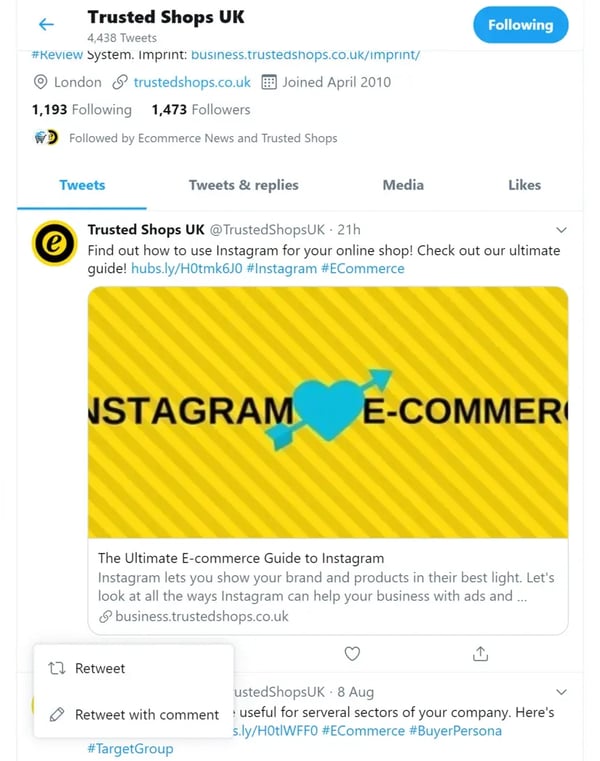 twitter from trusted shops uk