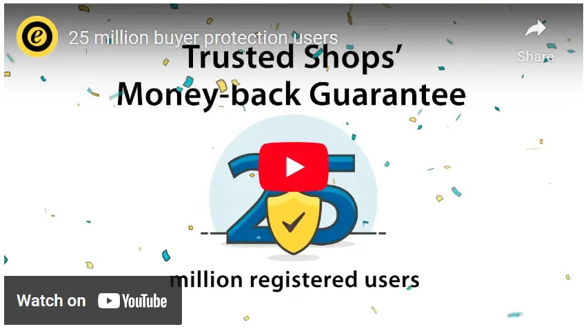 Trusted Shops 25 million consumer users youtube thumbnail