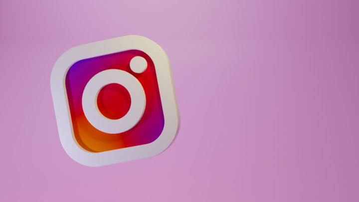Instagram logo pink background