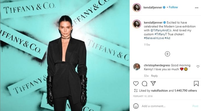 kendall jenner instagram page