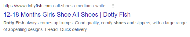 example of breadcrumbs in Google 