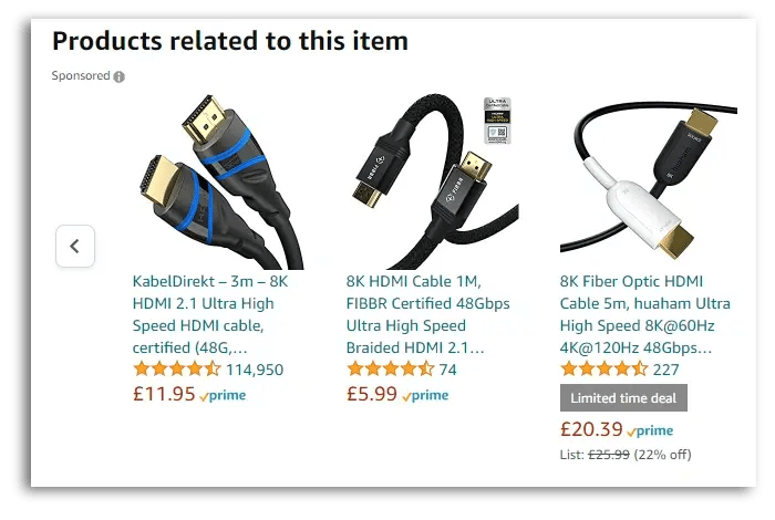 example of down-selling on amazon