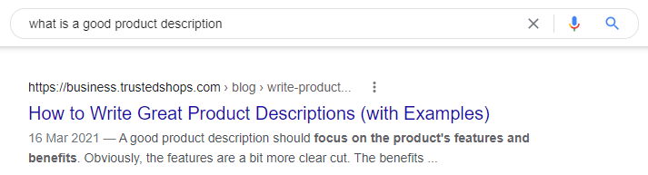 example of meta-title and meta-description in google search results