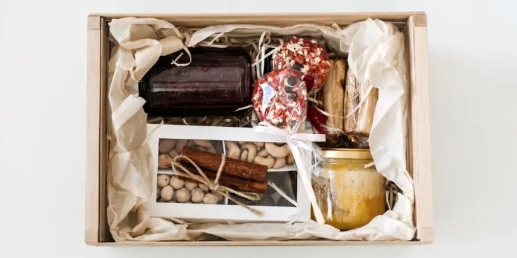 box filled with food