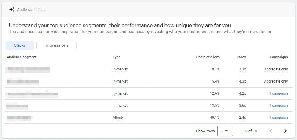 Google Insights' Audience Insights section