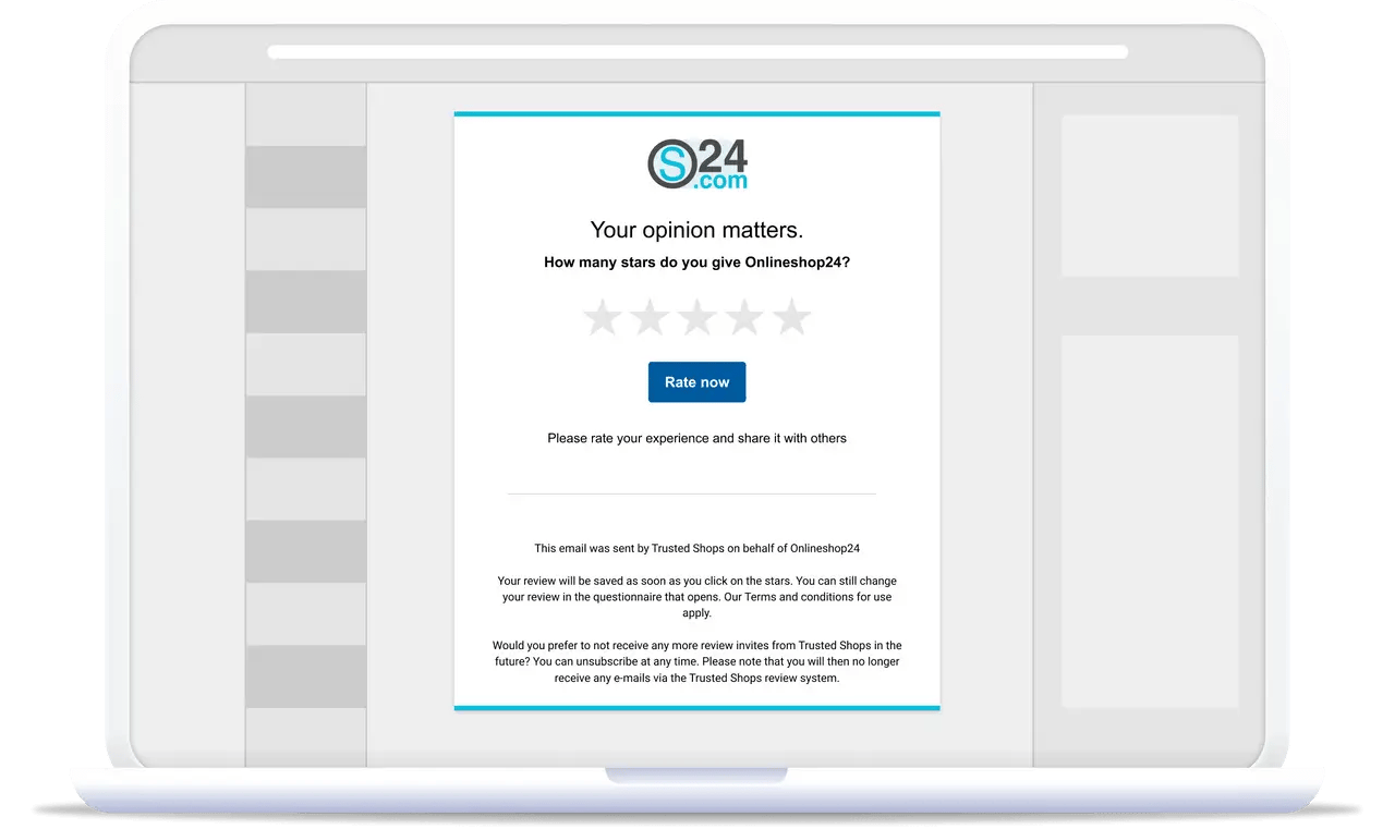 example of trusted shops review invitation