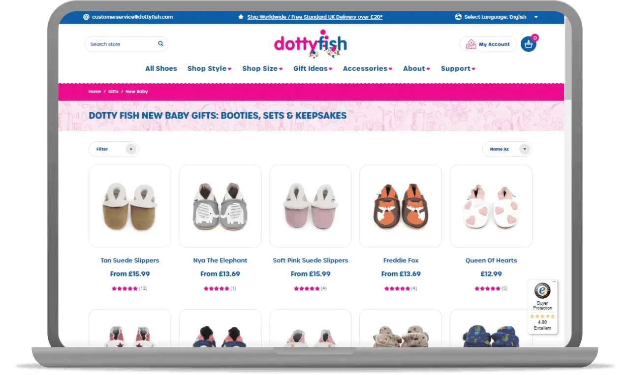 example of product ratings in gift guide