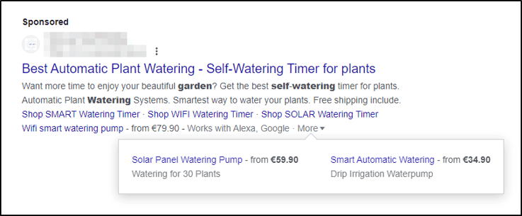 google ads asset for pricing