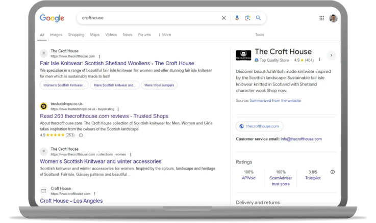 star ratings in a google search