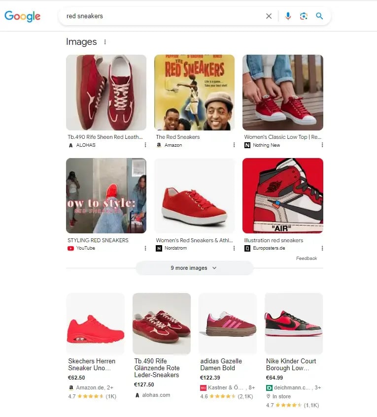 Google OneBox displaying other Google search engines