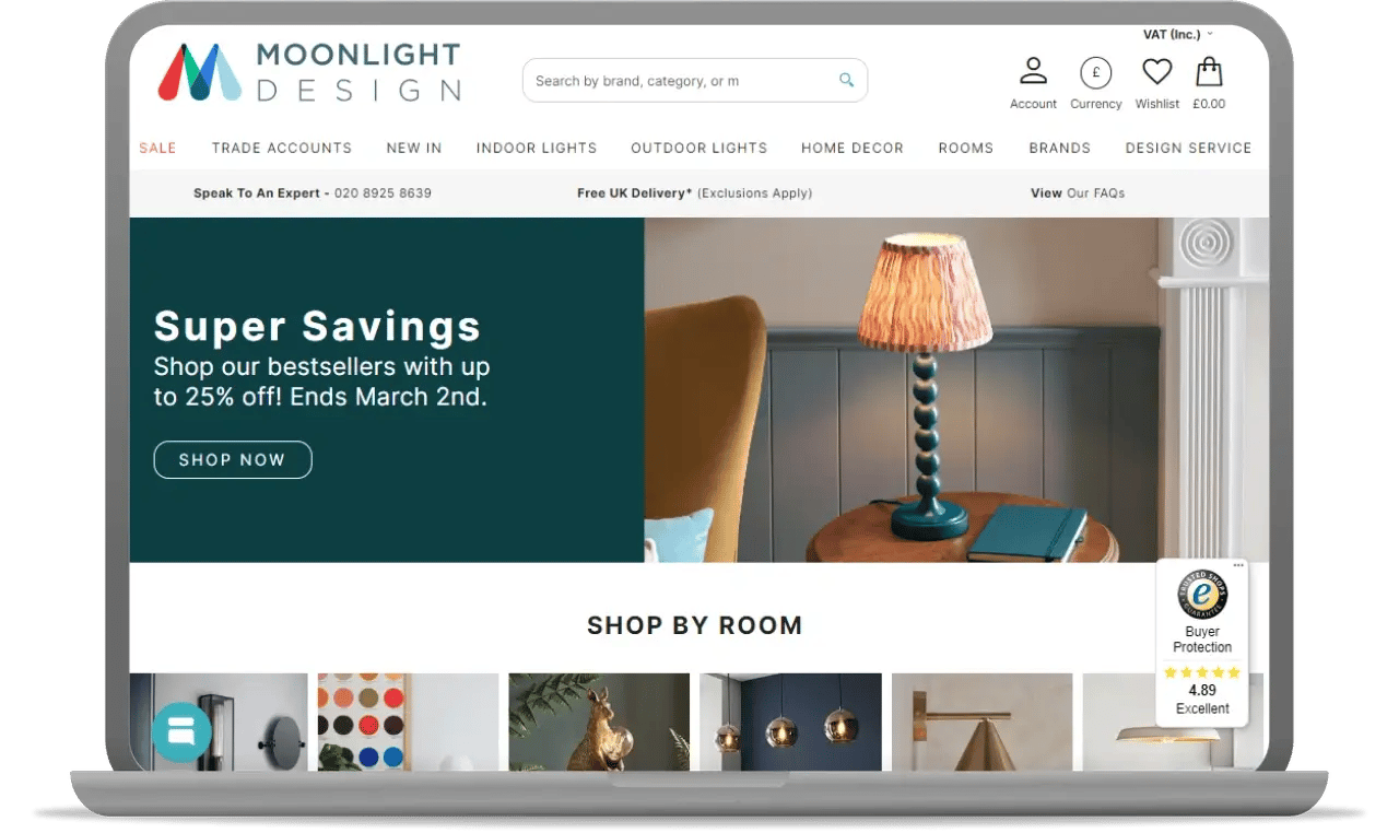 example of a homepage building trust