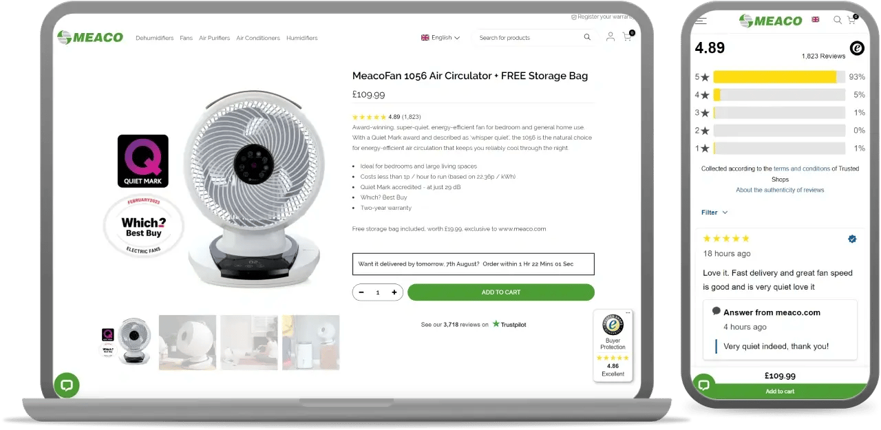 product reviews example