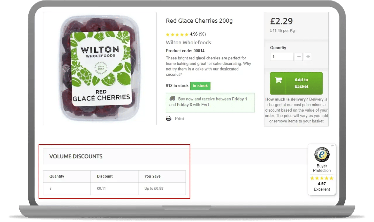 example of volume discounts