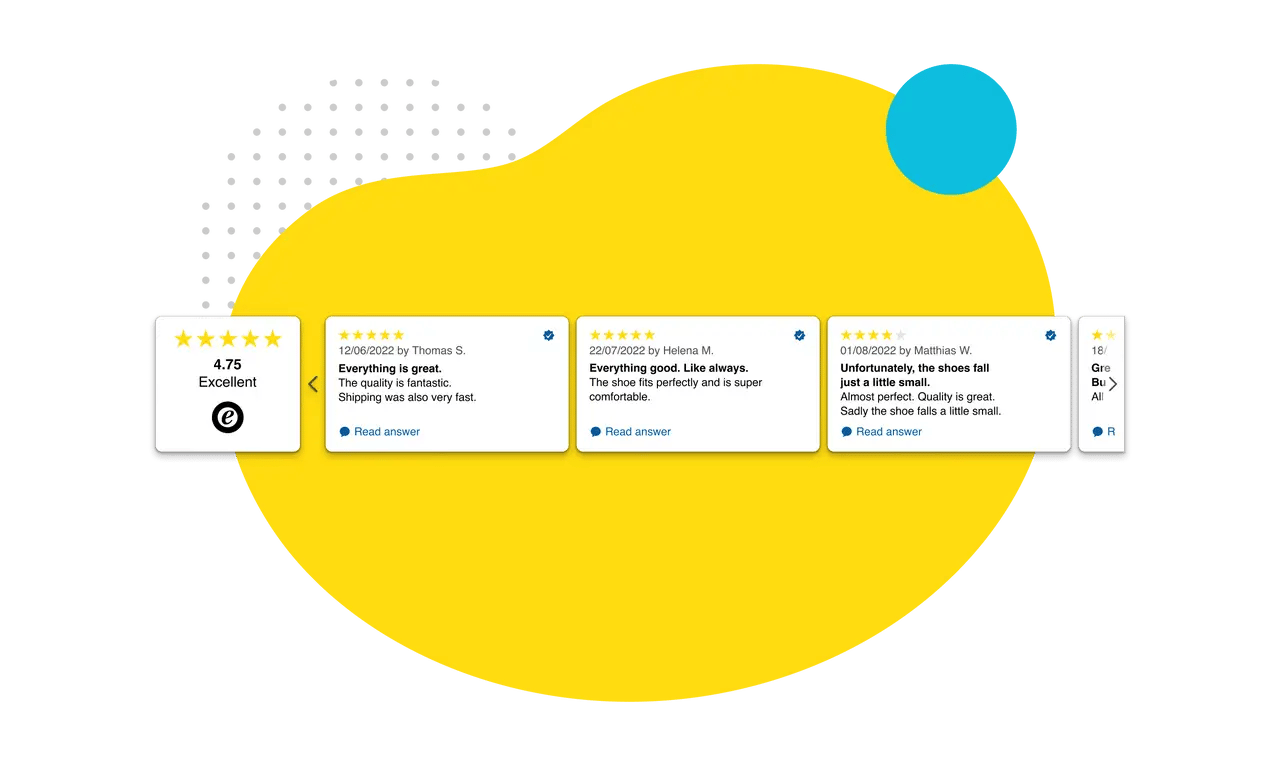 customer reviews carousel