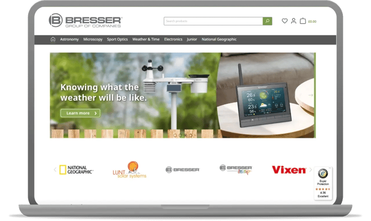 example of e-commerce homepage