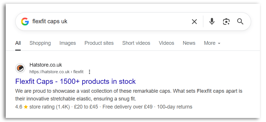 example-google-organic-stars