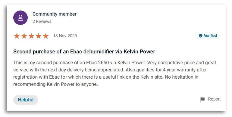 example of a verified customer review