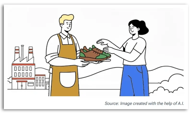 example of an image created with the help of AI and labelled appropriately underneath