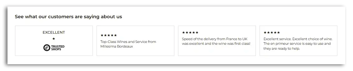 Customer reviews widget