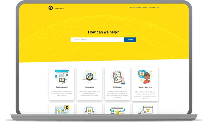 Trusted Shops Help Centre page