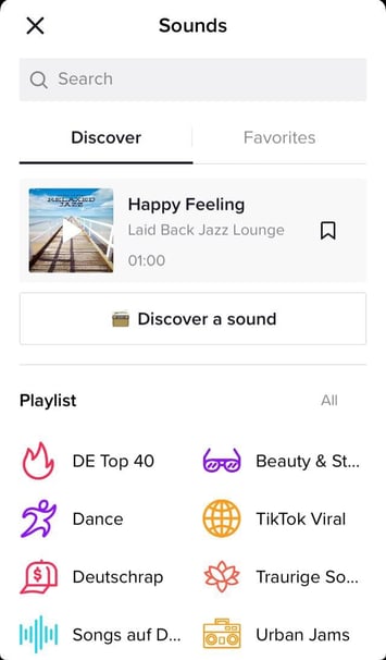 screenshot TikTok discover tab