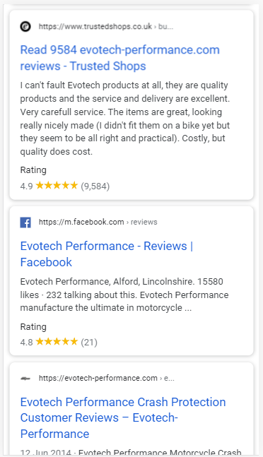 phone with star ratings on google
